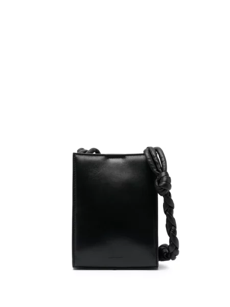 Geanta de piele Jil Sander din piele negru