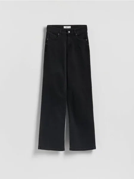 Reserved Jeansy straight czarny