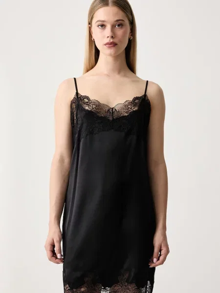 Guess rochie lenjerie intimă cu mătase x LEONIE HANNE negru