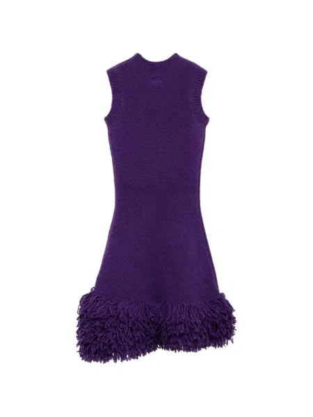 Rochie Loewe cu franjuri fără mâneci violet
