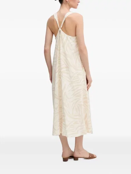 Rochie Dkny cu imagine cu decolteu în V cu model zebră