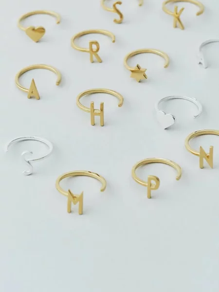 Перстень Design Letters срібний