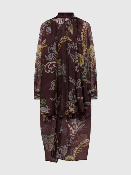 Блуза із шовку Etro бордова