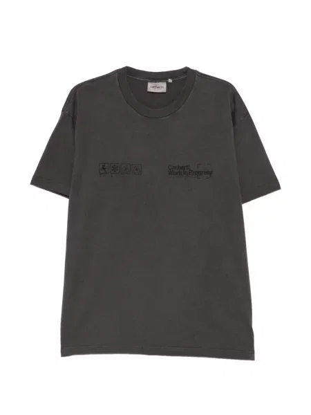Raštuotas marškinėliai Carhartt Wip pilka