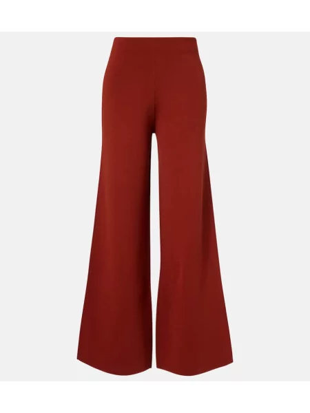 Pantaloni Max Mara din jerseu roșu