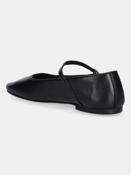 Kožené baleríny Tommy Hilfiger SMOOTH LEATHER MARYJANE černá
