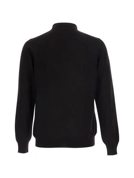 Gulerat lung tricou polo Tagliatore maro