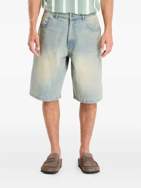 Дънкови шорти Karl Kani дизайн с пет джоба синьо