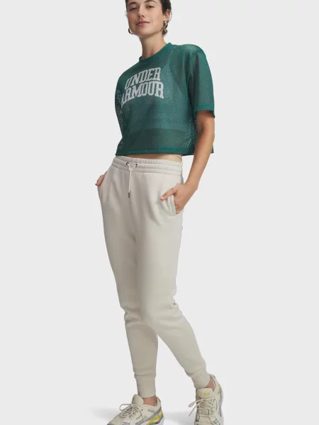 Флисовые джоггеры Under Armour белые
