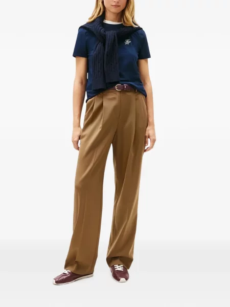Tricou Tommy Hilfiger cu autograf albastru