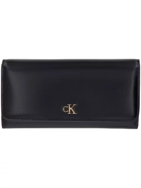 Calvin Klein portofel pentru femei din piele negru