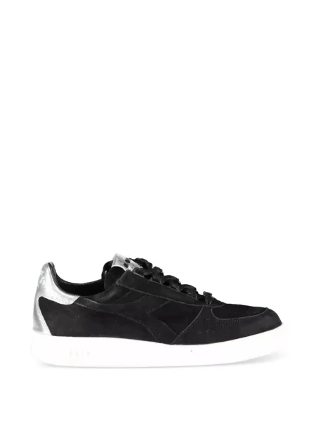 Top Diadora din piele de căprioară negru