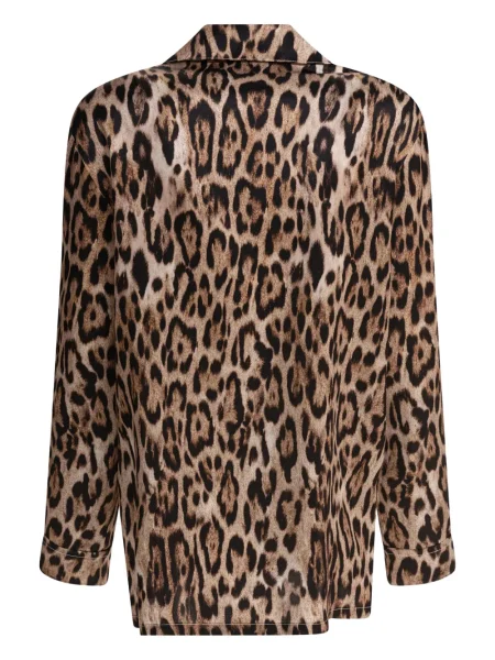 Bluză Sleep No More cu imagine cu model leopard maro