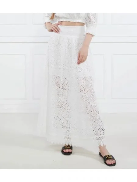 GUESS Fustă | Relaxed fit alb