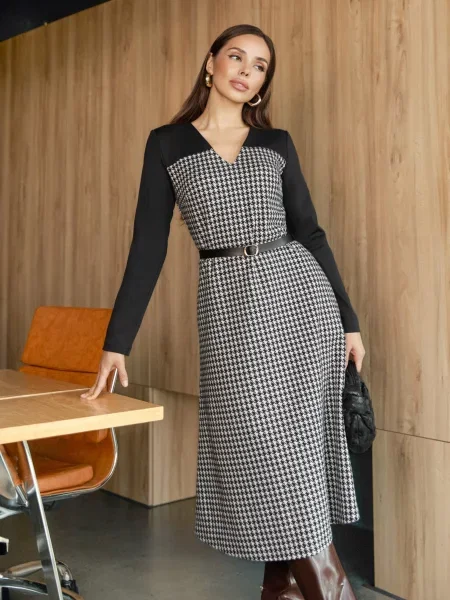 Сукня міді Dressa віскоза/поліестер чорний