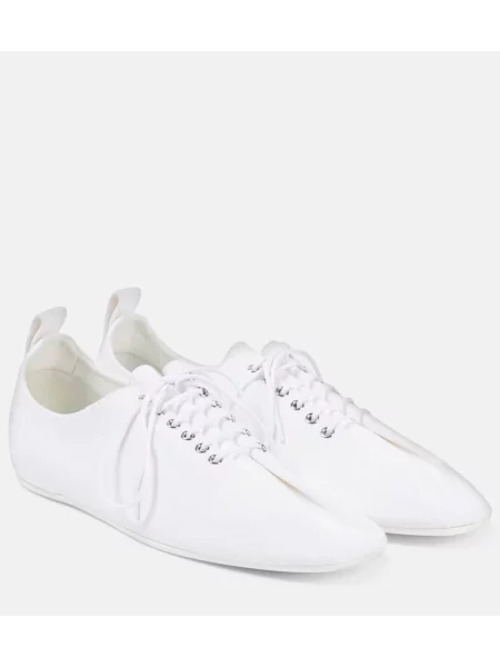 Sneakersy Toteme sznurowane koronkowe białe