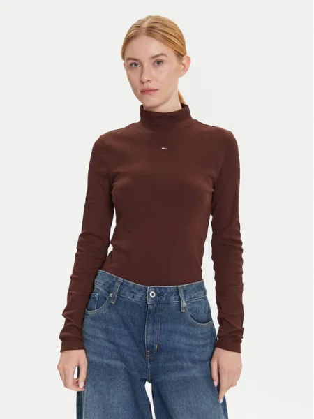 Tommy Jeans Bluză Essential maro