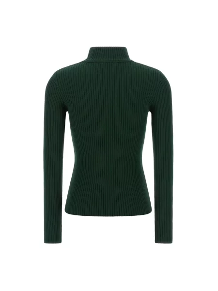 Dzianinowy sweter Courreges zielony