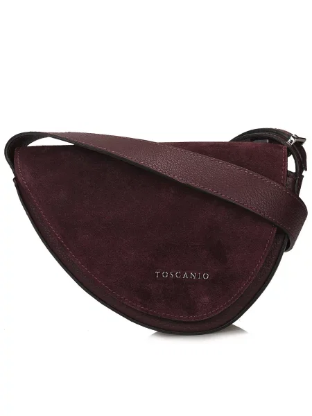Кожаная сумка Toscanio бордовая