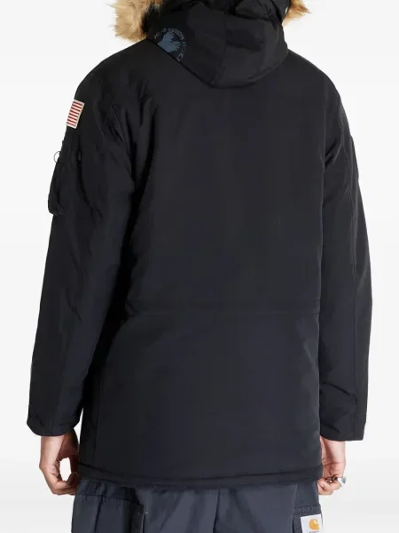 Geacă Alpha Industries cu glugă negru