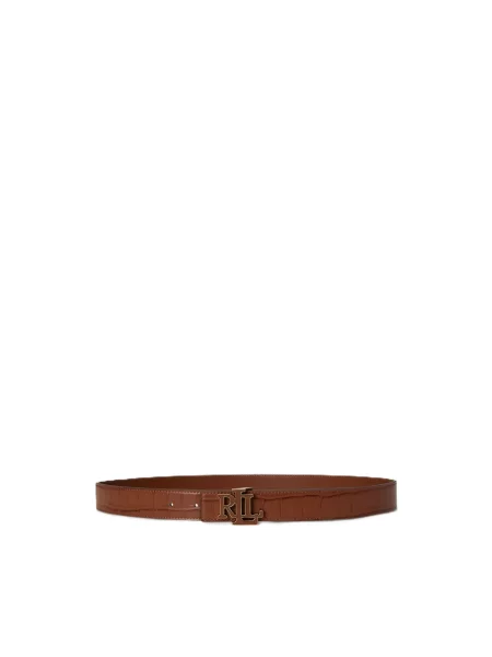 Pasek Ralph Lauren skórzany brązowy