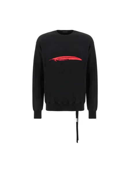Bluza nierozpinana Ann Demeulemeester z nadrukiem czarna