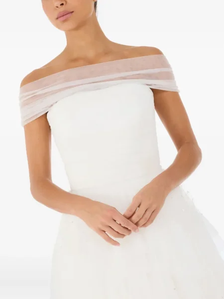 Костюм макси рокля Jenny Packham бяло