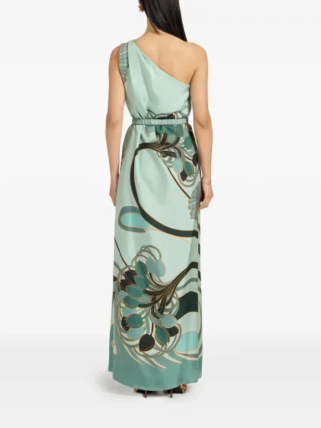 Rochie La Doublej de mătase verde