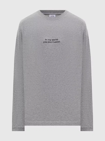 Меланжевий лонгслів Vetements сірий