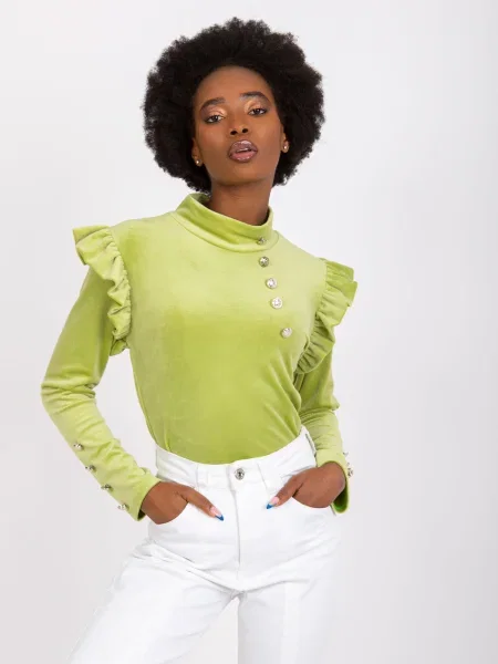 Bluză Fashionhunters verde