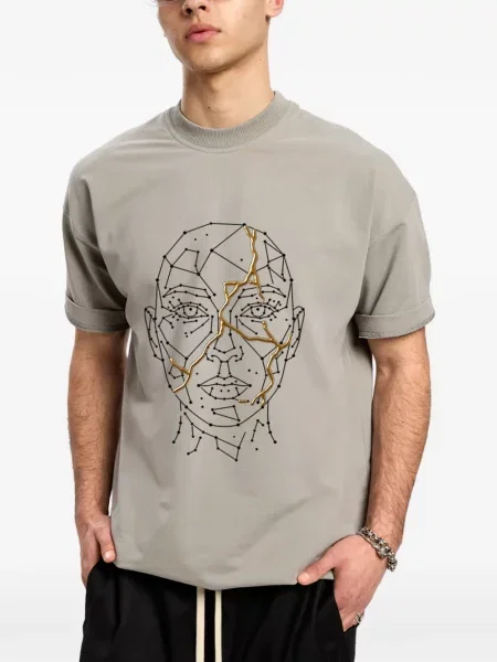 Tricou Hamza cu imagine gri
