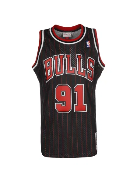 Mitchell & Ness Tricou NBA Chicago Bulls Swingman Dennis Rodman roșu / negru alb