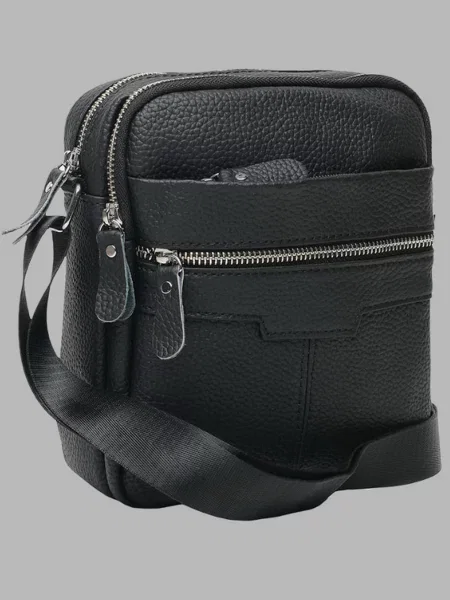 Кожаная сумка кросс-боди Borsa Leather черная