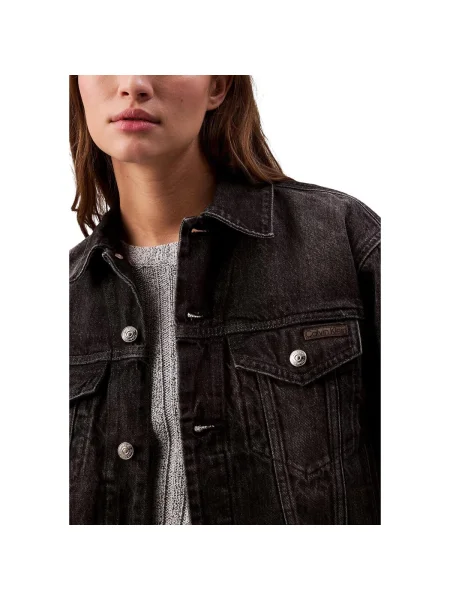 Džínsová bunda Calvin Klein Jeans čierna