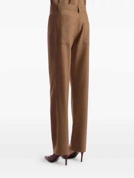 Pantaloni Khaite de lână maro