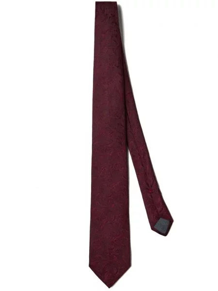 Jedwabny krawat Brunello Cucinelli czerwony