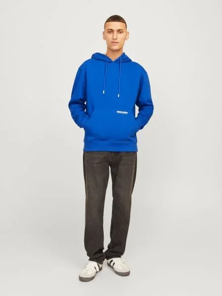 JACK & JONES Mikina JJELegacy modrá biela