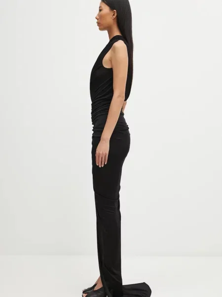 Rick Owens Lilies rochie Avra Gown maxi mulată negru