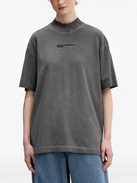 Tricou Karl Lagerfeld Jeans gri