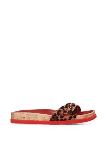 Sandale Premiata cu imagine cu model leopard cu cataramă maro