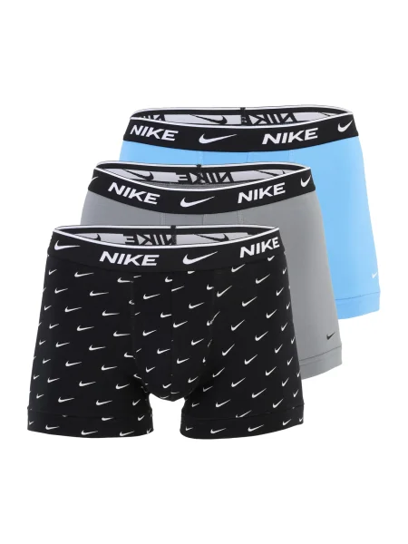 NIKE Underwear Boksarice nebeško modra / siva / črna bela