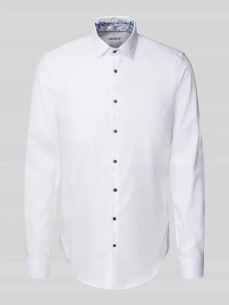 Koszula biznesowa o kroju slim fit z bardzo długim rękawem Jake*s biała