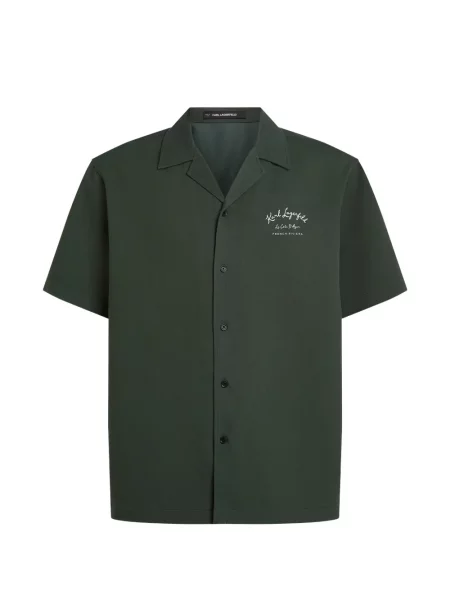 Cămașă Karl Lagerfeld scurtă verde
