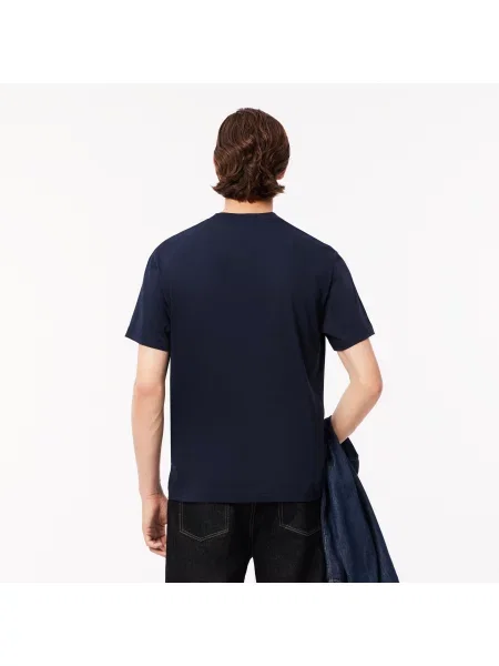 Lacoste T-Shirt Z Kieszonką Na Piersi szary