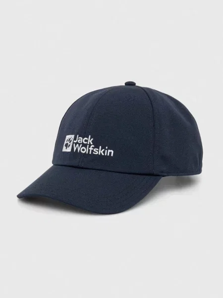Шапка с козирка Jack Wolfskin с апликация тъмносиньо