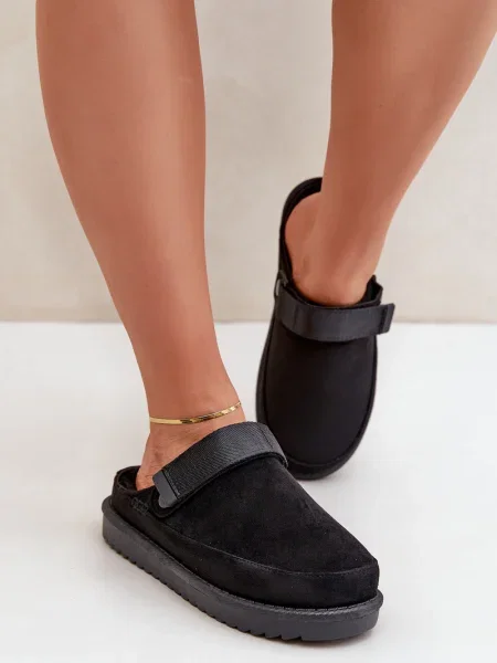 Domáce papuče Pg2 na platforme čierna