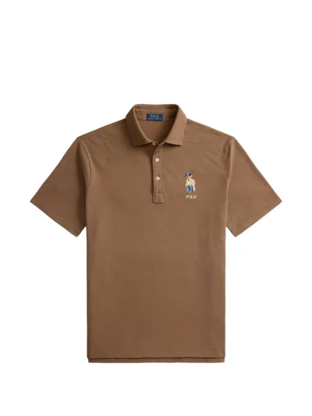 Μεταξωτό καρό polo Polo Ralph Lauren με αυτόγραφο μαύρο