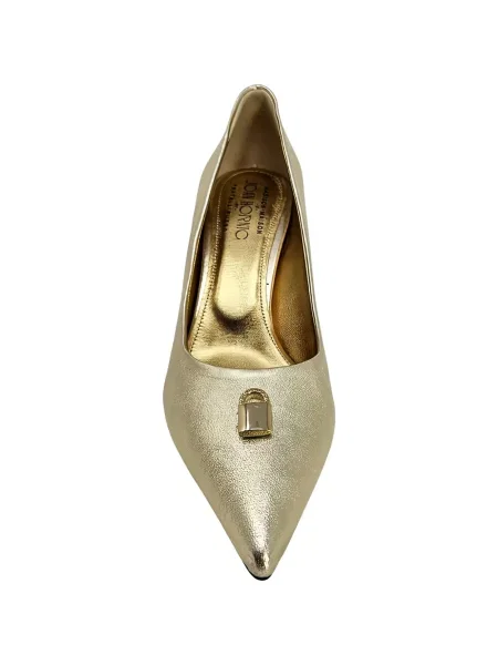 Pantofi cu toc Madison.maison din piele auriu