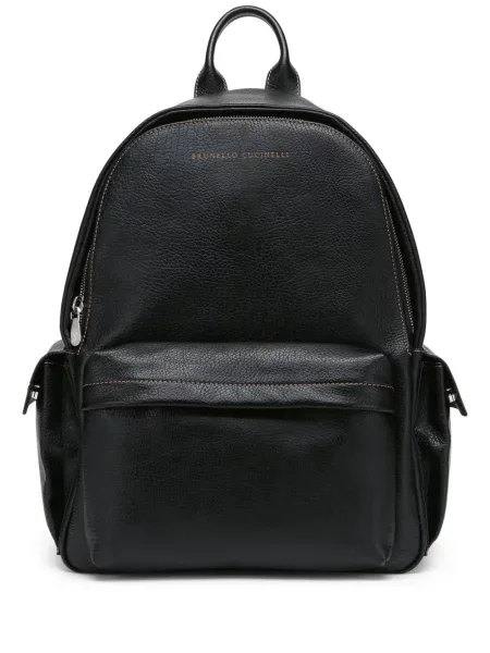 Rucsac Brunello Cucinelli din piele negru