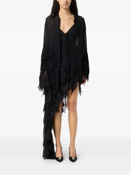 Cămașă Blumarine cu volane negru